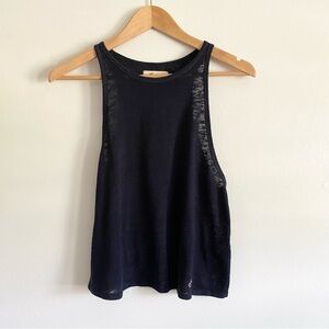 Hollister Knit Tank Top Open Back in Navy